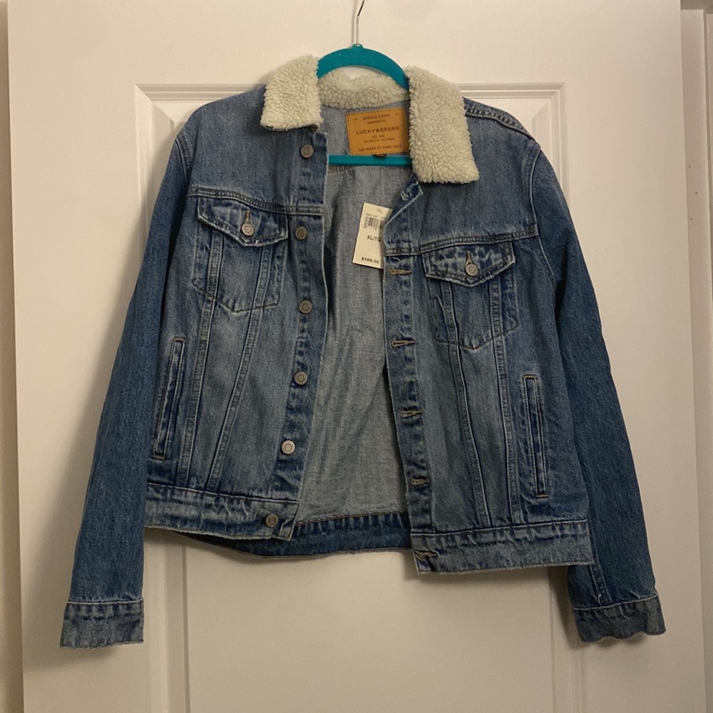 Lucky Brand faux fur collar new with tags jacket